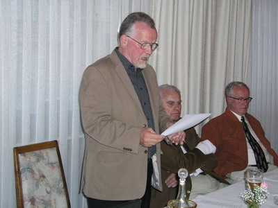Rechenschaftsbericht des Vorstandes: Gnther Frick (links) mit Jakob Buck und Winfried Reiff (Foto: Archiv GHV 2007)
